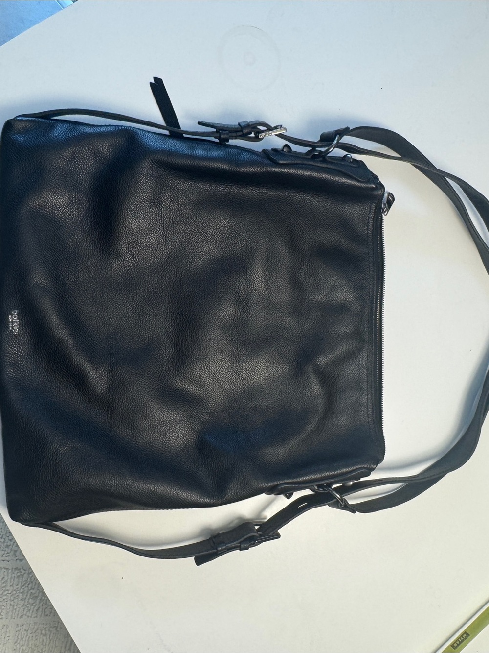 Authentic Botkier Chelsea convertible Hobo Backpack, sleek black pebble leather - Picture 9 of 16